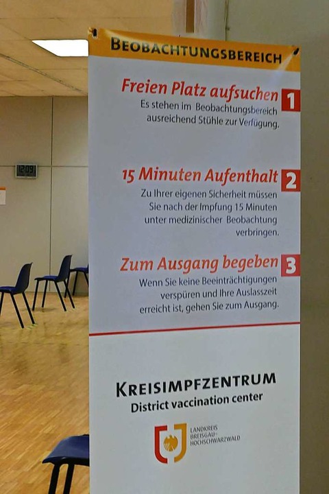 Im Kreisimpfzentrum in Müllheim starten am Freitag die Impfungen gegen Covid-19.  | Foto: Susanne Ehmann