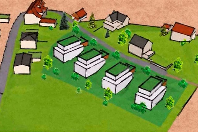 Enningen II: Eine Skizze zeigt die Lage der vier geplanten neuen Huser.  | Foto: privat