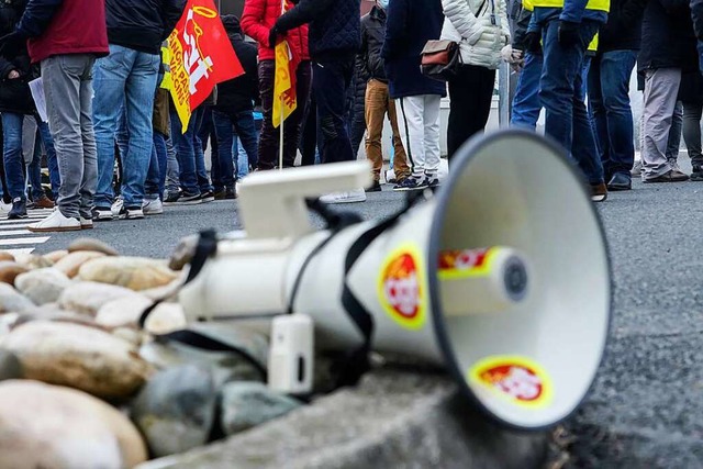 Lautstark haben Menschen gegen die Cor...n in Lrrach protestiert (Symbolbild).  | Foto: Laurent Cipriani (dpa)