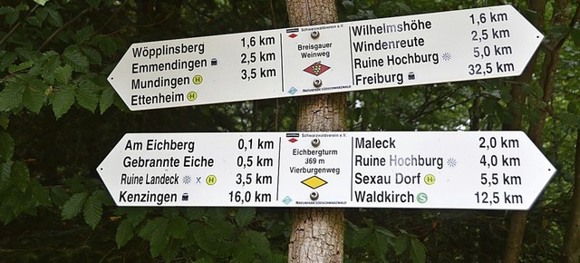 Da geht&#8217;s lang: Der Schwarzwaldverein weist den Wanderern den Weg.  | Foto: Gerhard Walser