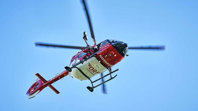 Der Hubschrauber der Freiburger DRF Lu...ort von Covid-19-Patienten eingesetzt.  | Foto: DRF LUftrettung Freiburg
