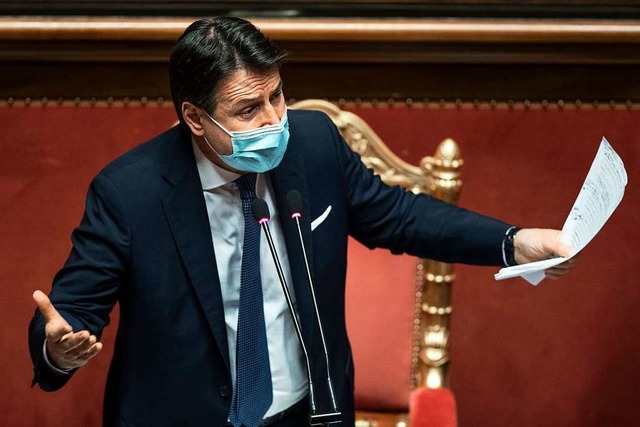 Der bisherige Ministerprsident Giusep...eo Renzi  das Bndnis verlassen hatte.  | Foto: Lapresse , Roberto Monaldo (dpa)