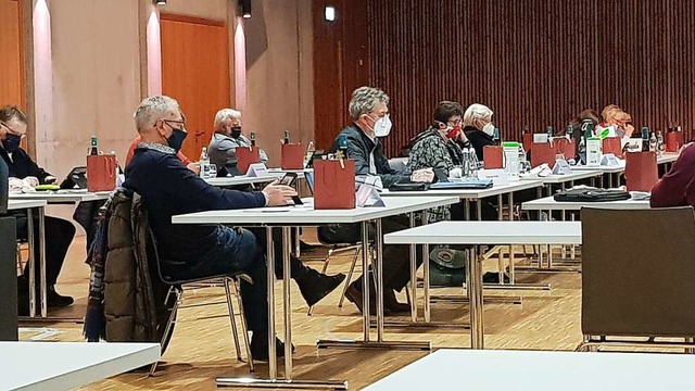 Gemeinderat Lahr mit Masken  am 14. Dezember 2020  | Foto: Christian Kramberg