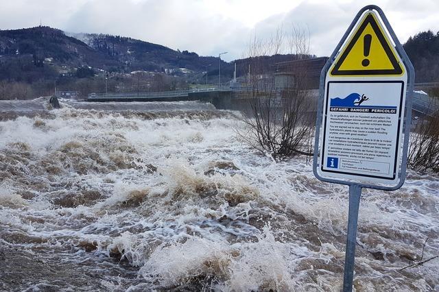 Regen und Tauwetter fhren zu Hochwasser