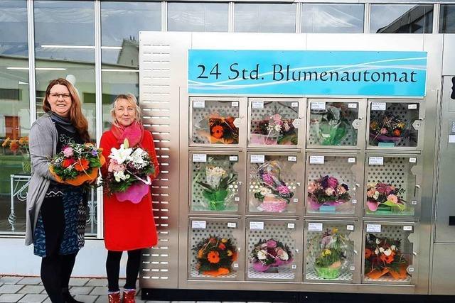 In Weil am Rhein gibt’s frische Blumen aus dem Automaten