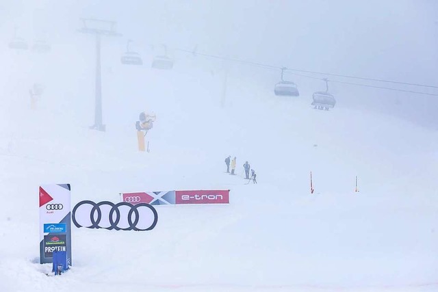 Ein trauriges Bild bot der Feldberg am...uck. Keine Chance, Rennen auszutragen.  | Foto: Philipp von Ditfurth (dpa)