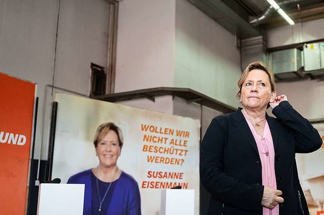 Fr ihre Wahlplakate zur Landtagswahl ...Spott und Hme in sozialen Netzwerken.  | Foto: Marijan Murat (dpa)