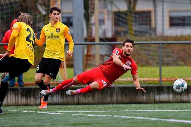 Einsatzfreudig und ein stndiger Unruh...egen seines Treffers zum 1:0-Heimsieg.  | Foto: Claus G. Stoll