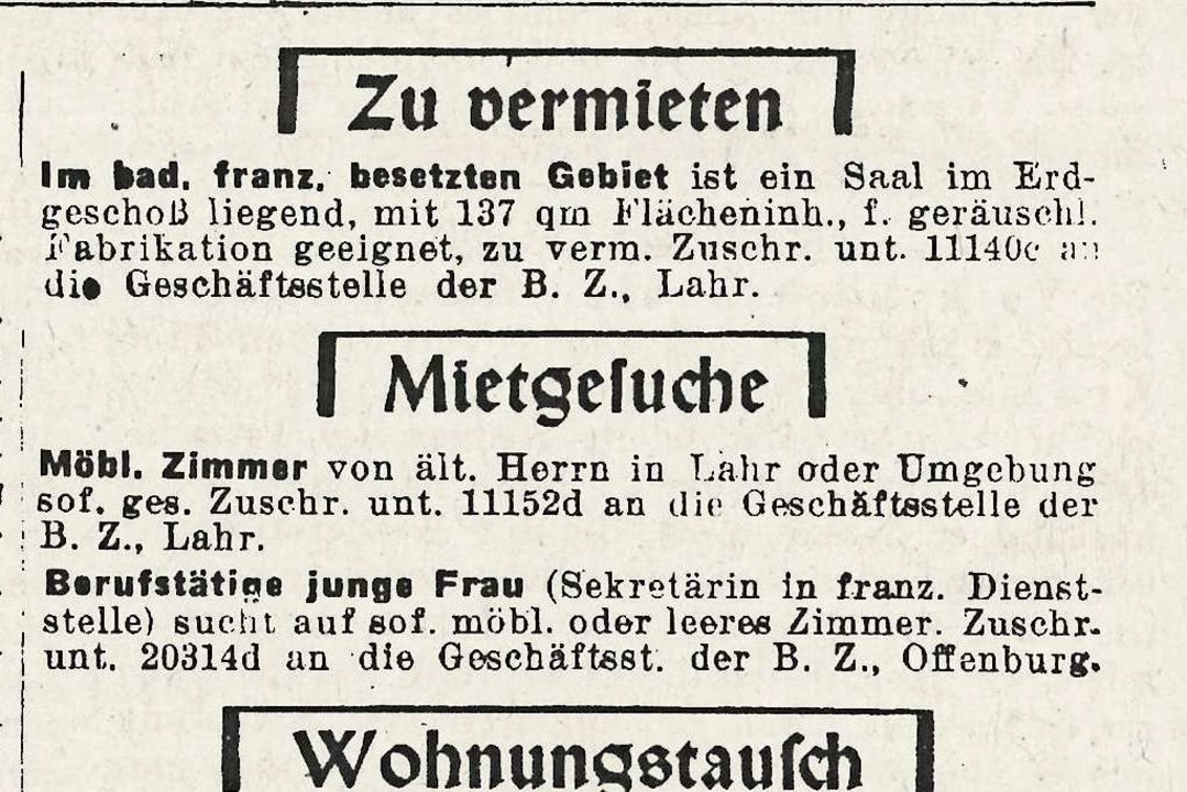 Die Badische Zeitung War Nach Dem Zweiten Weltkrieg Die Erste Tageszeitung In Lahr Lahr Badische Zeitung