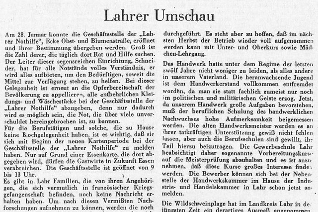 Eine Rubrik in der neuen Tageszeitung: &#8222;Lahrer Umschau&#8220;  | Foto: BZ
