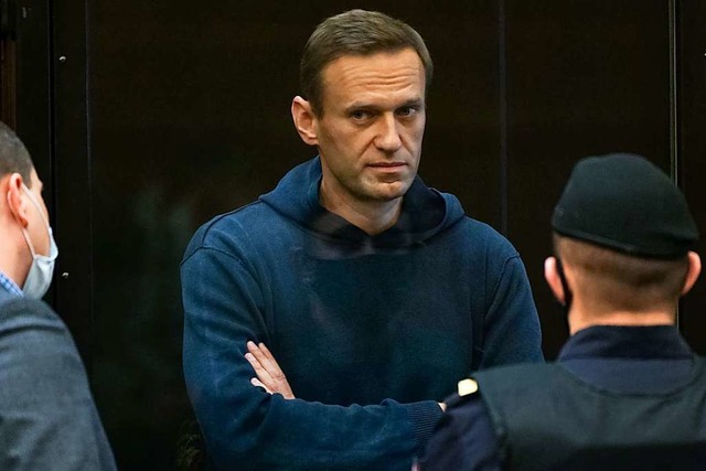 Alexej Nawalny am heutigen Dienstag vor Gericht.  | Foto: HANDOUT (AFP)