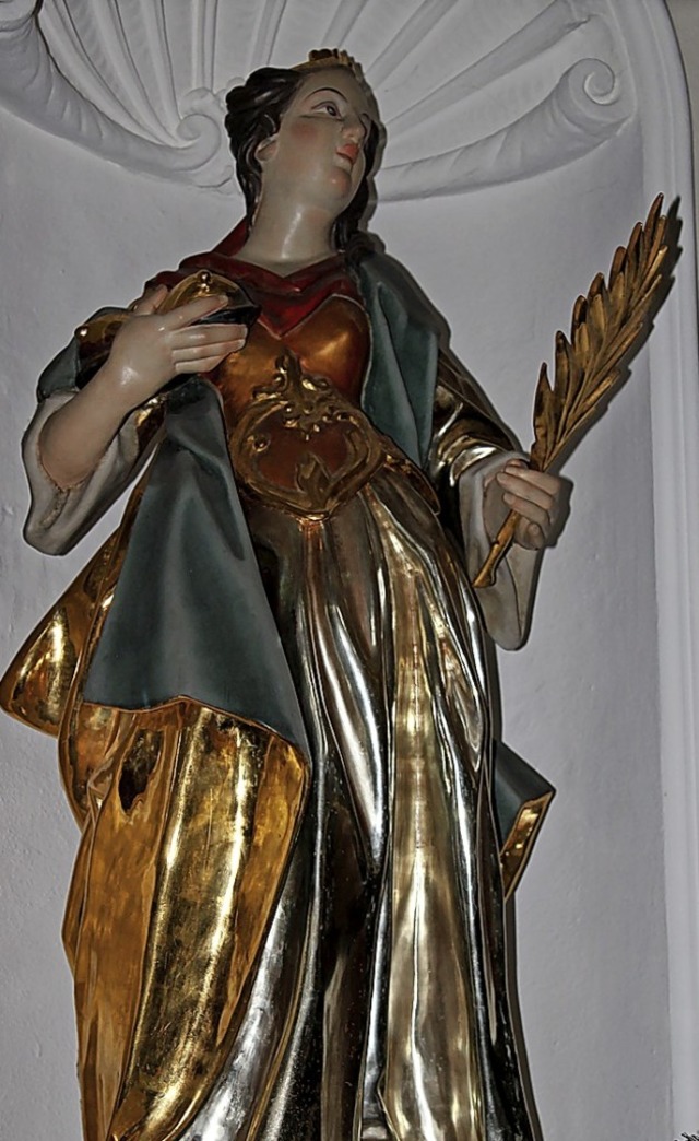 Die Statue der heiligen Agatha in  St. Mrgen.   | Foto: Erich Krieger