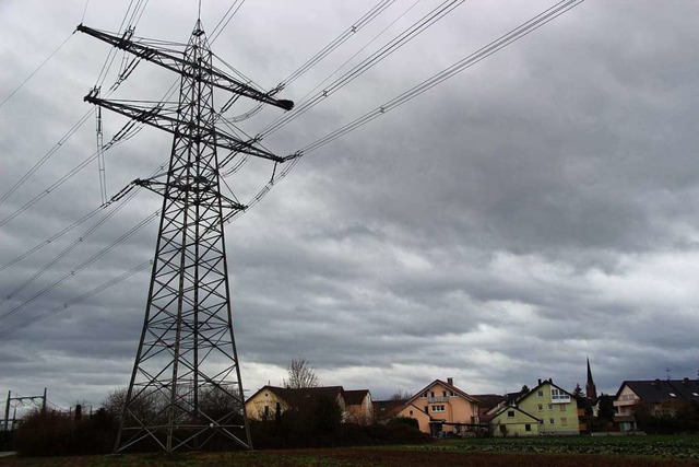 Das Eichstetter Ortsbild wird von den vielen Hochspannungsleitungen geprgt.  | Foto: Horst David