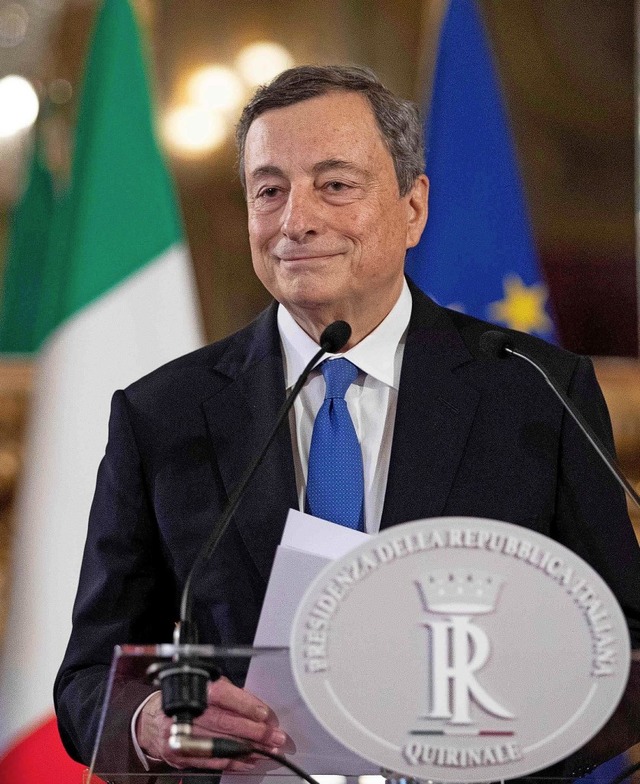 Mario Draghi soll knftig die Regierung Italiens anfhren.  | Foto: ALESSANDRA TARANTINO (AFP)