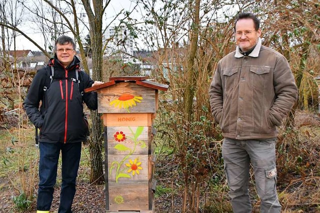 Martial Chteauvieux (links) und Joachim Schlageter mit einer Beute  | Foto: Horatio Gollin