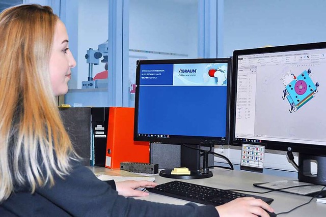 Als Auszubildende*r zum Technischen Pr...ng mit 2D- bzw. 3D-Softwareprogrammen.  | Foto: Braunform GmbH