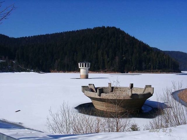 Winter an der Talsperre Kleine Kinzig,...rsorgung Offenburg angeschlossen wird.  | Foto: Zweckverband Wasserversorgung Kleine Kinzig