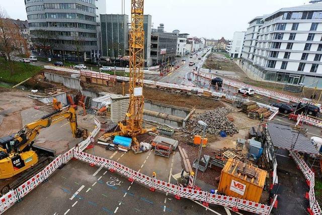 Brückenbauarbeiten im Freiburger Norden kommen gut voran