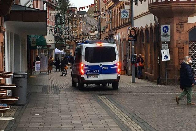 Polizei kontrollierte am Samstag in Lahr die Einhaltung der Corona-Auflagen