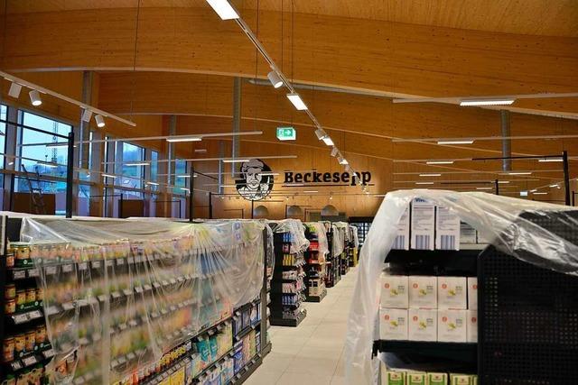 Der neue, hlzerne Supermarkt in Slden ffnet am Donnerstag