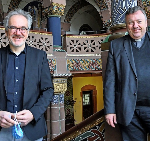 Domkapitular Michael Hauser (rechts) u...St. Trudpert und Heitersheim auswhlt.  | Foto: Rainer Ruther