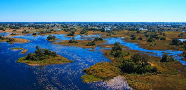 Diese wunderschne Insellandschaft liegt in Botswana.   | Foto: Evan Kaminer  (stock.adobe.com)