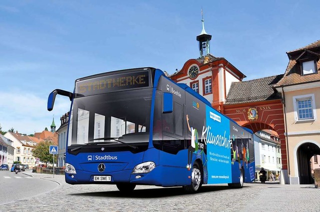 Auch das Stadtbuskonzept ist Teil des ...erke auf einem Fahrzeug dokumentieren.  | Foto: Stadtwerke Emmendingen