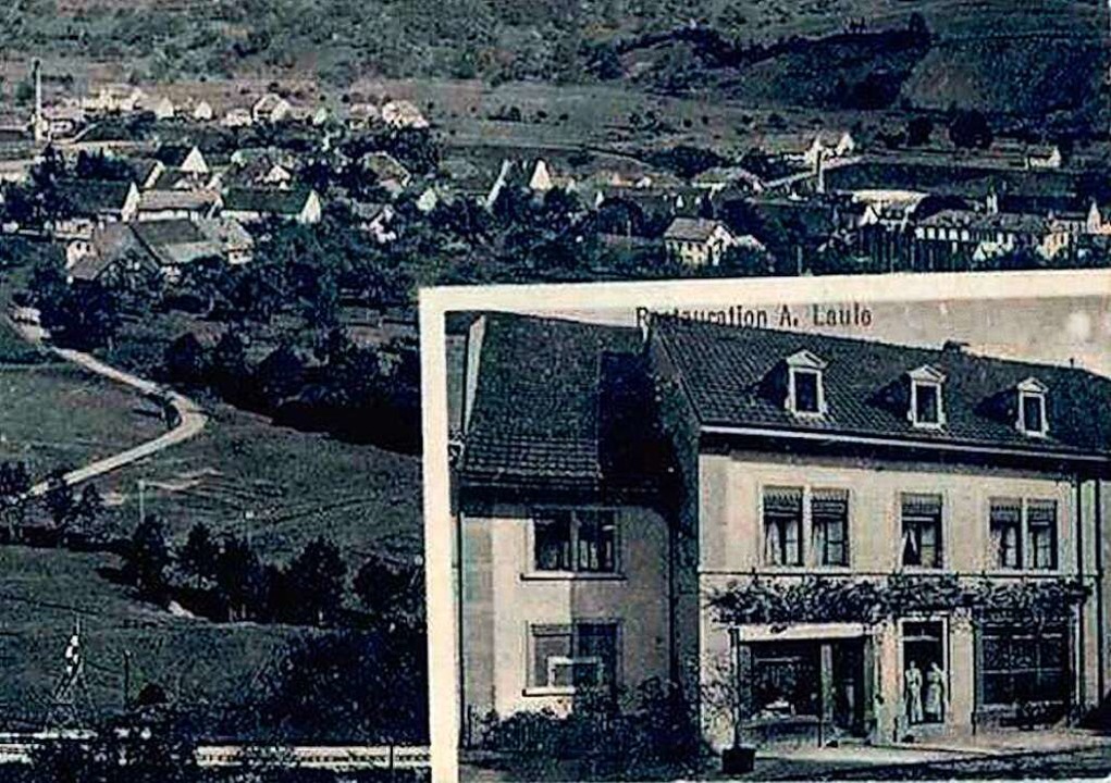 Die 1895 erbaute Metzgerei und die  Re...das wirtschaftliche Wehrer Dorfleben.   | Foto: Ernst Brugger