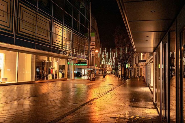 So wird es auch in den kommenden Tagen...acher Innenstadt nach 21 Uhr aussehen.  | Foto: Jonas Hirt