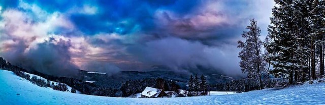 Auf dem Schiliingerberg am &quot;Sonne...igte sich, wie der Winter zurckkommt.  | Foto: Paul Trenkle
