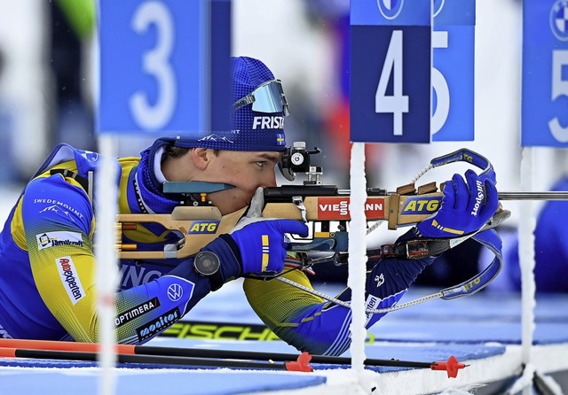 Der Schwede Martin Ponsiluoma schoss f...r neue Sprint-Weltmeister im Biathlon,  | Foto: Sven Hoppe (dpa)