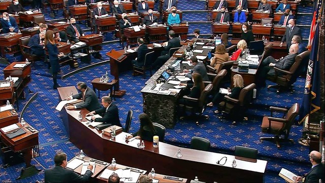Zwischenzeitlich war im US-Senat unkla...igentlich genau abgestimmt worden war.  | Foto: Uncredited (dpa)