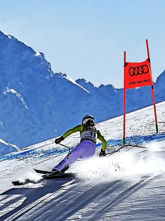 Kira Weidle bei Kaiserwetter in den Alpen  | Foto: FRANCOIS-XAVIER MARIT (AFP)