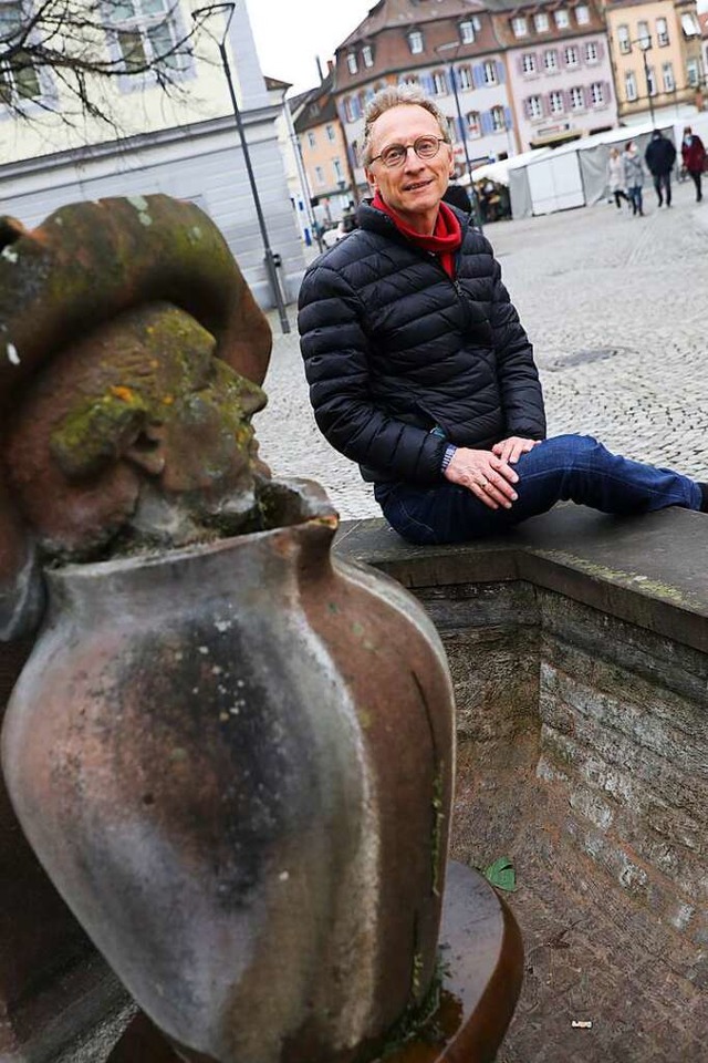 Horst Burkharts Lieblingsplatz ist der Markt in Emmendingen.  | Foto: Christoph Breithaupt