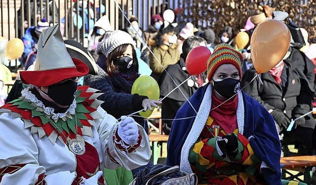 Narrenmesse mit Maskenpflicht in Lrrach.  | Foto: Barbara Ruda