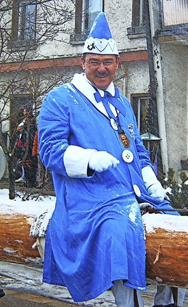 Als Narrenrat durfte Erhard Morath auf... im Hs als Pflumeschlucker unterwegs.  | Foto: Erhard Morath