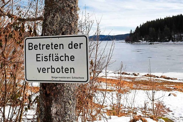 Tabu: die dnne Eisflche auf dem Schluchsee   | Foto: Wolfgang Scheu