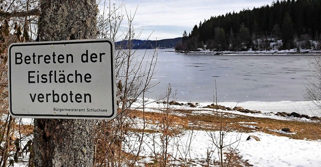 Tabu: die dnne Eisflche auf dem Schluchsee   | Foto: Wolfgang Scheu