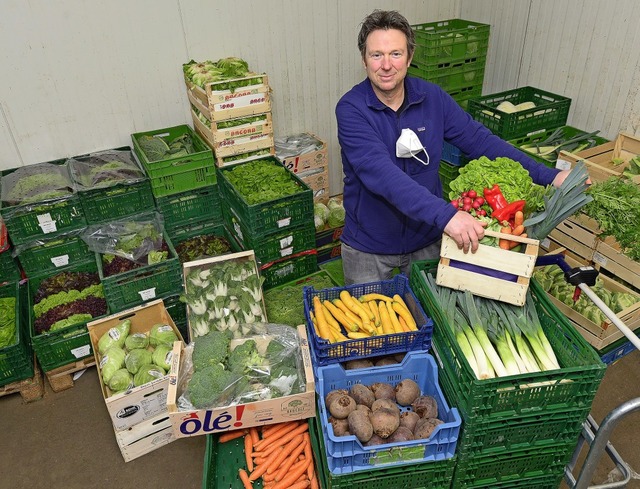 Georg Obermaier, der Obst- und Gemseg...rma, leidet unter dem Gastro-Lockdown.  | Foto: Ingo Schneider