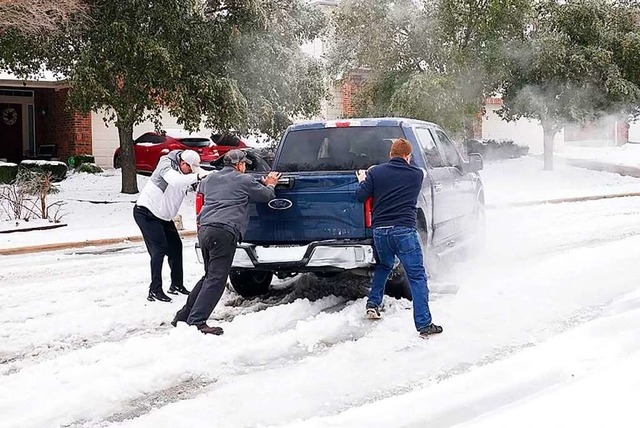 Auf diese Temperaturen ist Texas nicht vorbereitet.  | Foto: SUZANNE CORDEIRO (AFP)