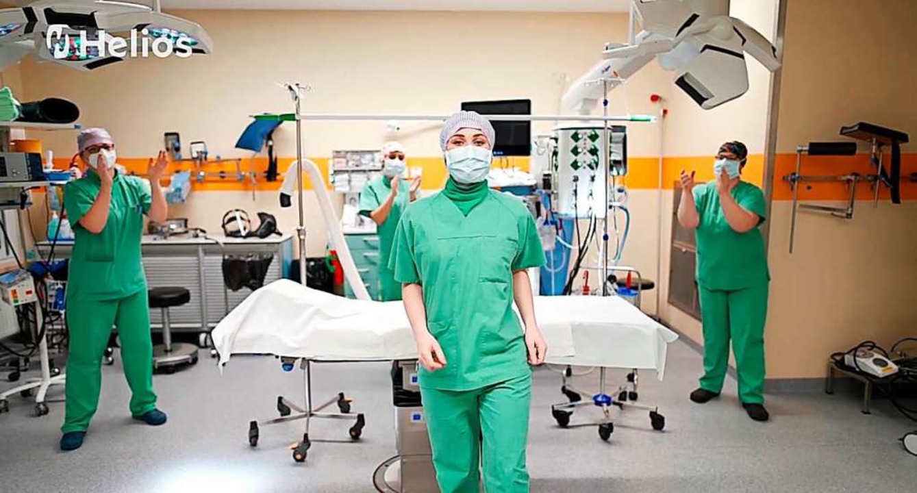 Die imagefrdernde Teilnahme an der &#...Videos zu dem Song verffentlicht hat.  | Foto: Helios Kliniken
