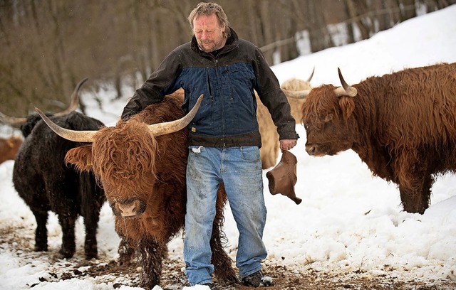 Thomas Preiser zchtet seit 2003 Highland-Rinder.  | Foto: Wolfgang Scheu