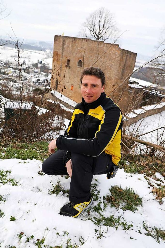 Andreas Marowski bei der Hecklinger Burg  | Foto: Christoph Breithaupt