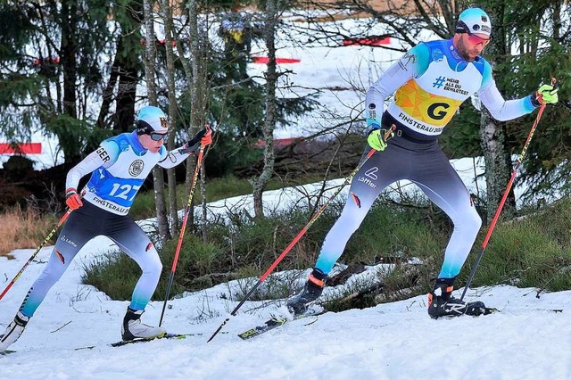 Vivian Hsch (l.) mit ihrem Begleitlu...-Weltcup in Finsterau im Februar 2020.  | Foto: Nordski.de