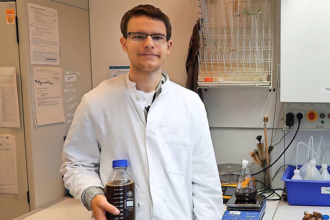 Niclas Dehler im Labor  | Foto: Privat