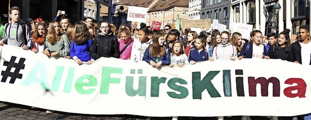 Vor Corona wurde auch in Freiburg fr mehr Klimaschutz demonstriert.  | Foto: Rita Eggstein