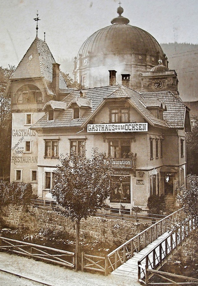 Das Gasthaus Ochsen um 1900 herum.  | Foto: Repro: Thomas Mutter