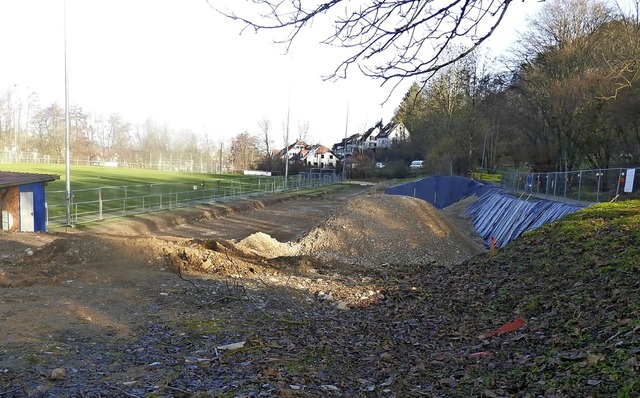 Die Arbeiten fr den Bau des neuen Vereinsheims haben begonnen.  | Foto: Andrea Gallien