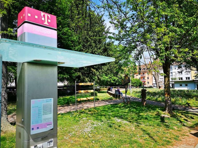 Einer der Offenburger Hotspots: Der Pfhlerpark beim Bahnhof  | Foto: Ralf Burgmaier