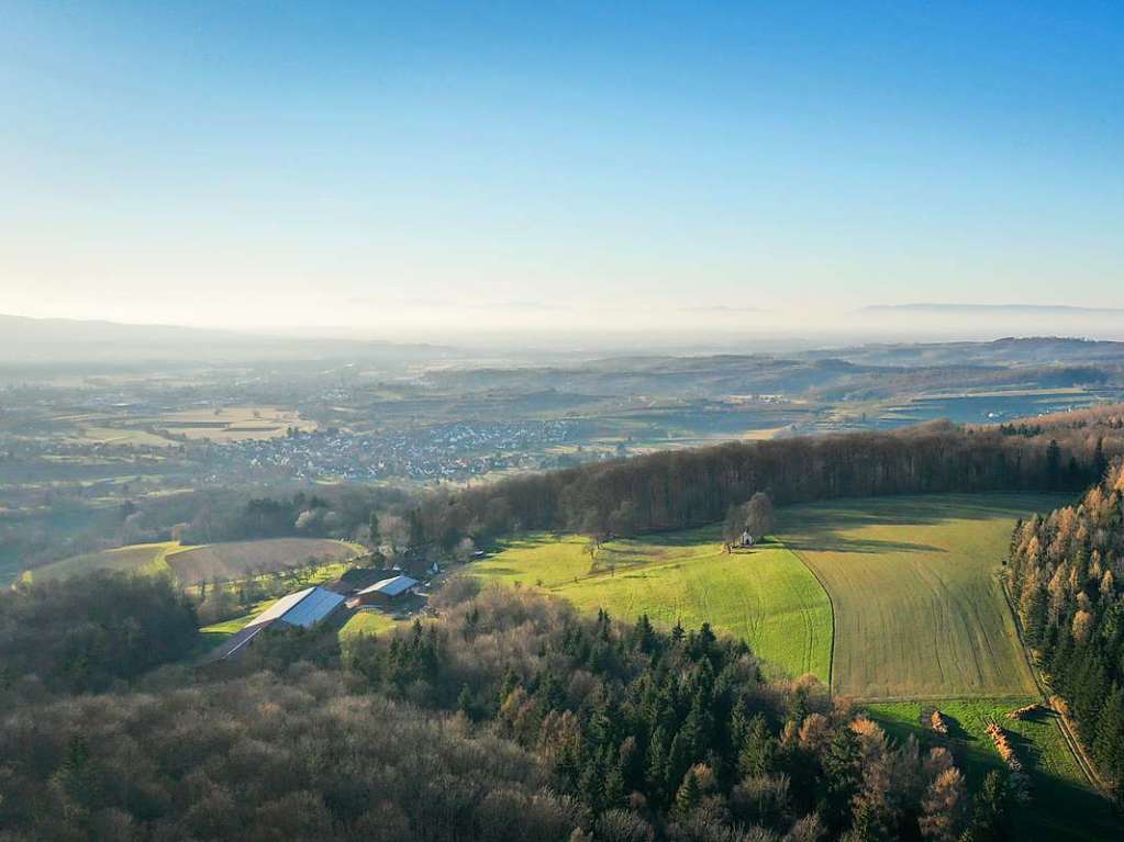 Vom Wpplingsberg in Emmendingen aus hatte Mika Knig einen prima Ausblick in die Rheinebene.